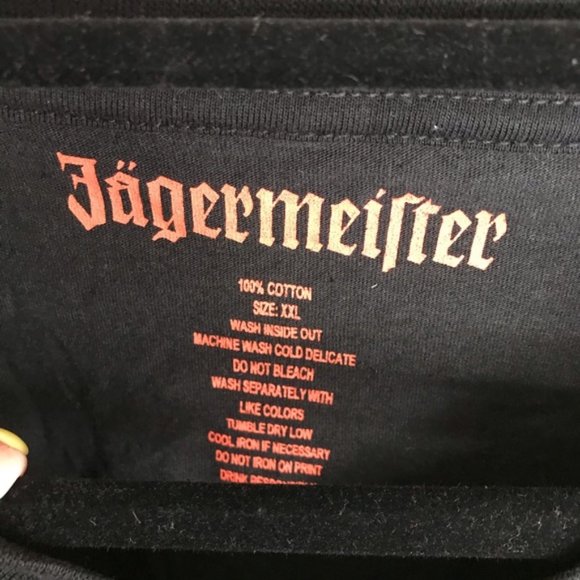 Jagermeister Men’s Limited Edition Black V-Neck Short Sleeve T-Shirt Size XXL - Picture 2 of 8